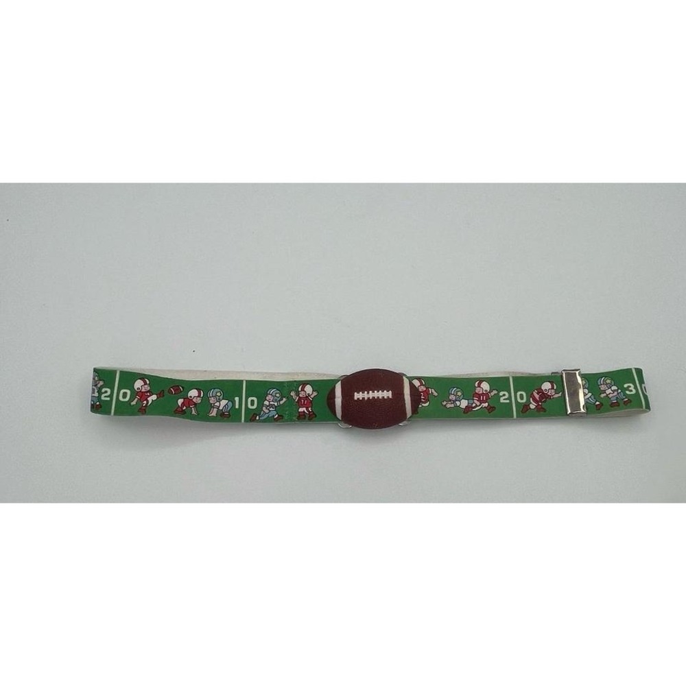 Vintage Avon 1987 Kids Football Belt Adjustable Green‎ Field Sports Theme